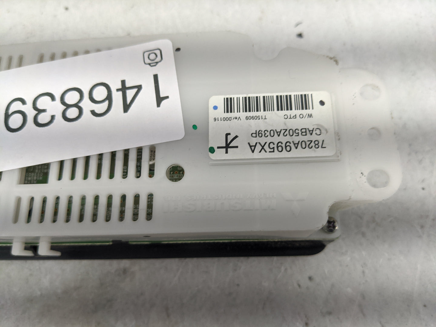 2014-2016 Mitsubishi Outlander Climate Control Module Temperature AC/Heater Replacement P/N:7820A995XA CAB502A039P Fits OEM 