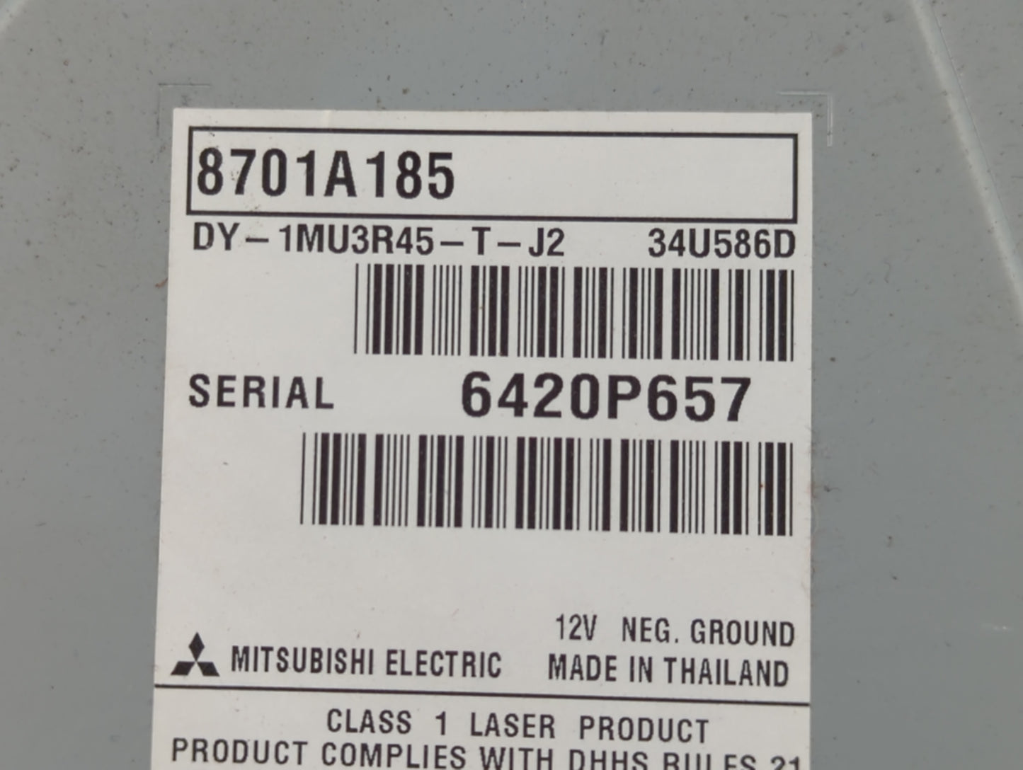 2016 Mitsubishi Outlander Sport Radio AM FM Cd Player Receiver Replacement P/N:8701A185 Fits OEM Used Auto Parts - Oemusedau