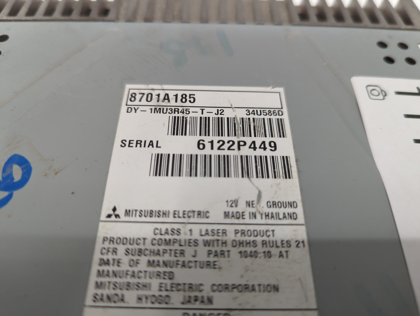 2015-2016 Mitsubishi Outlander Sport Radio AM FM Cd Player Receiver Replacement P/N:8701A185 Fits Fits 2015 2016 OEM Used Au