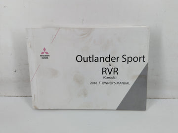 2016 Mitsubishi Outlander Sport Owners Manual Book Guide P/N:9290H128 OEM Used Auto Parts - Oemusedautoparts1.com
