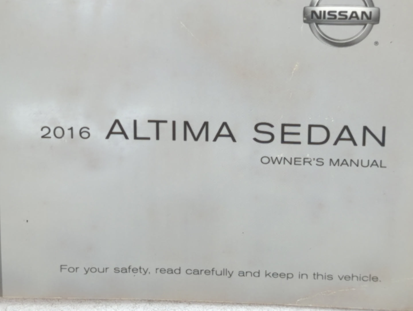 2016 Nissan Altima Owners Manual Book Guide P/N:OM16EA 0L33U0 OEM Used Auto Parts - Oemusedautoparts1.com