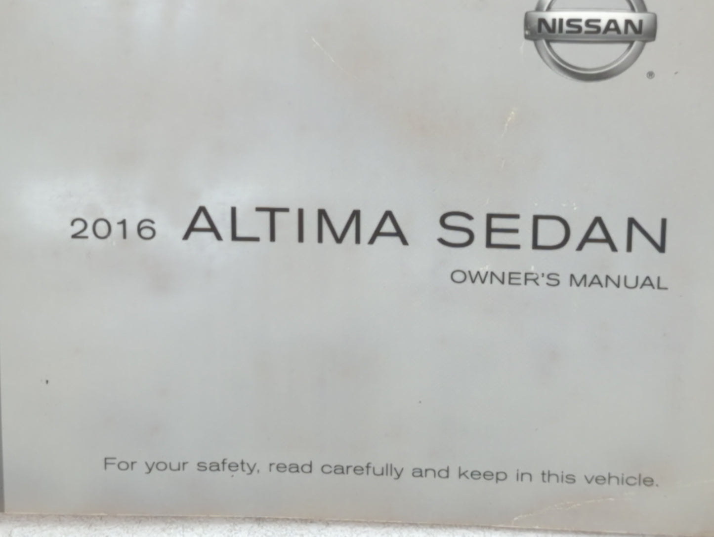 2016 Nissan Altima Owners Manual Book Guide P/N:OM16EA 0L33U0 OEM Used Auto Parts - Oemusedautoparts1.com
