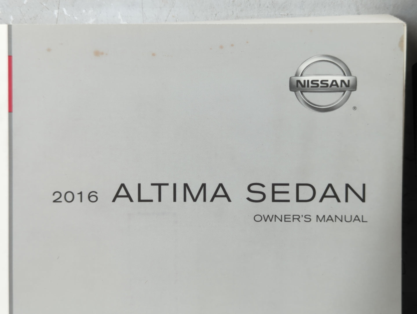 2016 Nissan Altima Owners Manual Book Guide P/N:OM16EA 0L33U0 OEM Used Auto Parts - Oemusedautoparts1.com