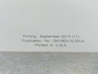 2016 Nissan Altima Owners Manual Book Guide P/N:OM16EA 0L33U0 OEM Used Auto Parts - Oemusedautoparts1.com