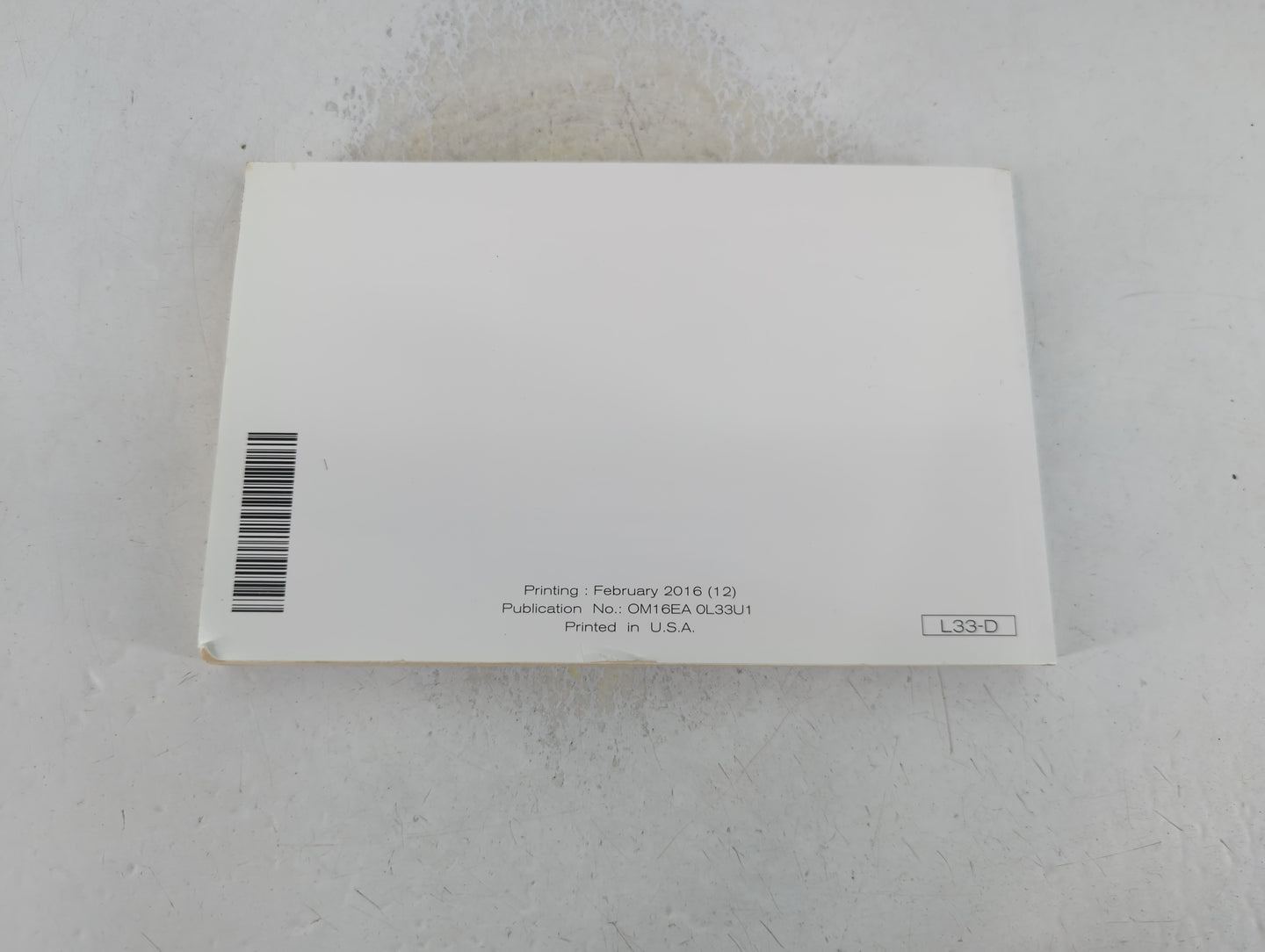 2016 Nissan Altima Owners Manual Book Guide P/N:OM16EA 0L33U1 OEM Used Auto Parts - Oemusedautoparts1.com