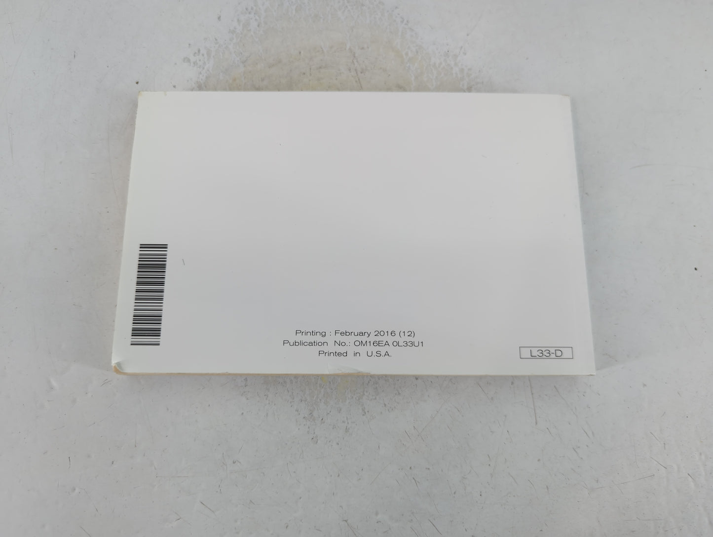 2016 Nissan Altima Owners Manual Book Guide P/N:OM16EA 0L33U1 OEM Used Auto Parts - Oemusedautoparts1.com