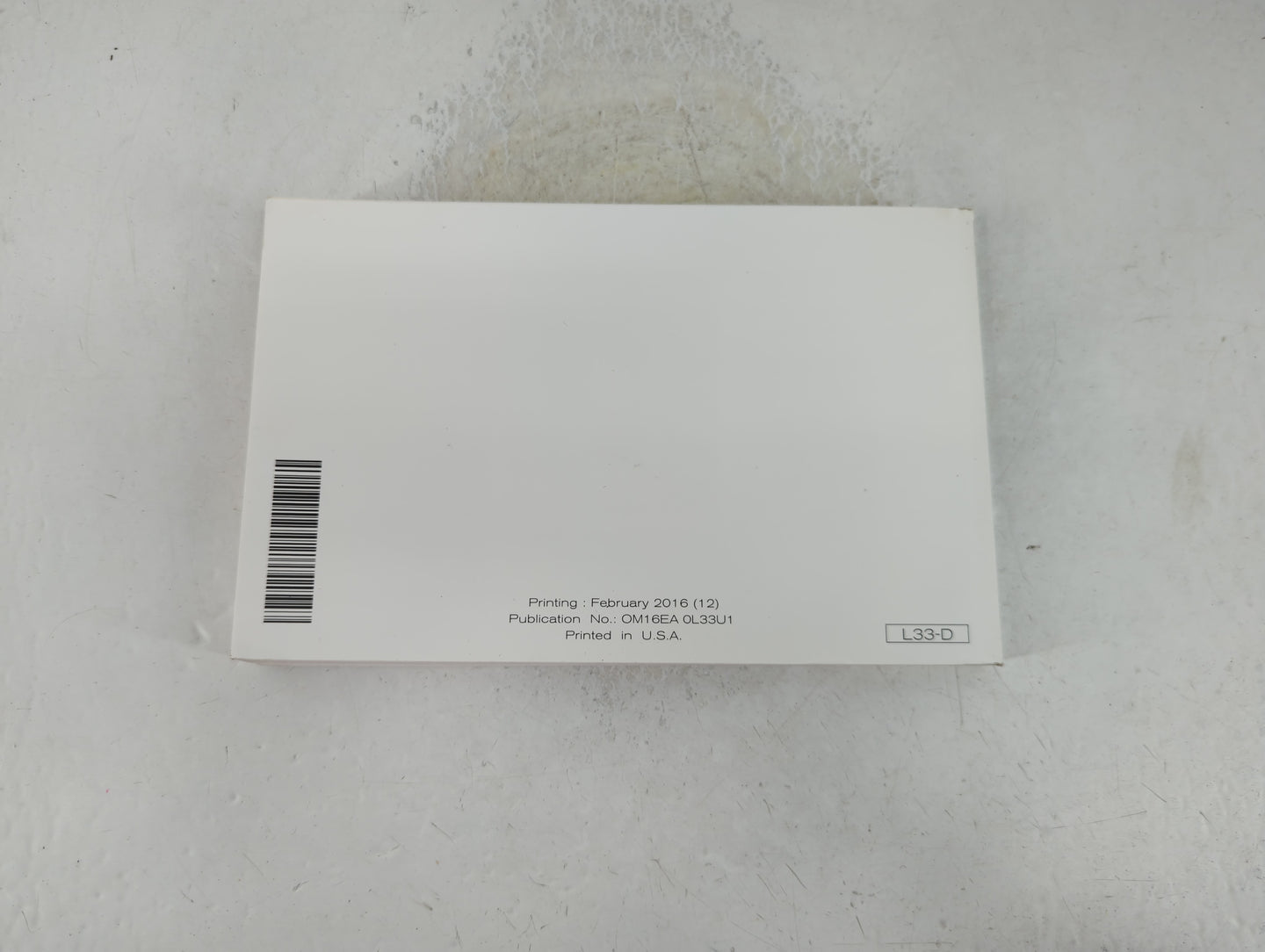 2016 Nissan Altima Owners Manual Book Guide P/N:OM16EA 0L33U1 OEM Used Auto Parts - Oemusedautoparts1.com