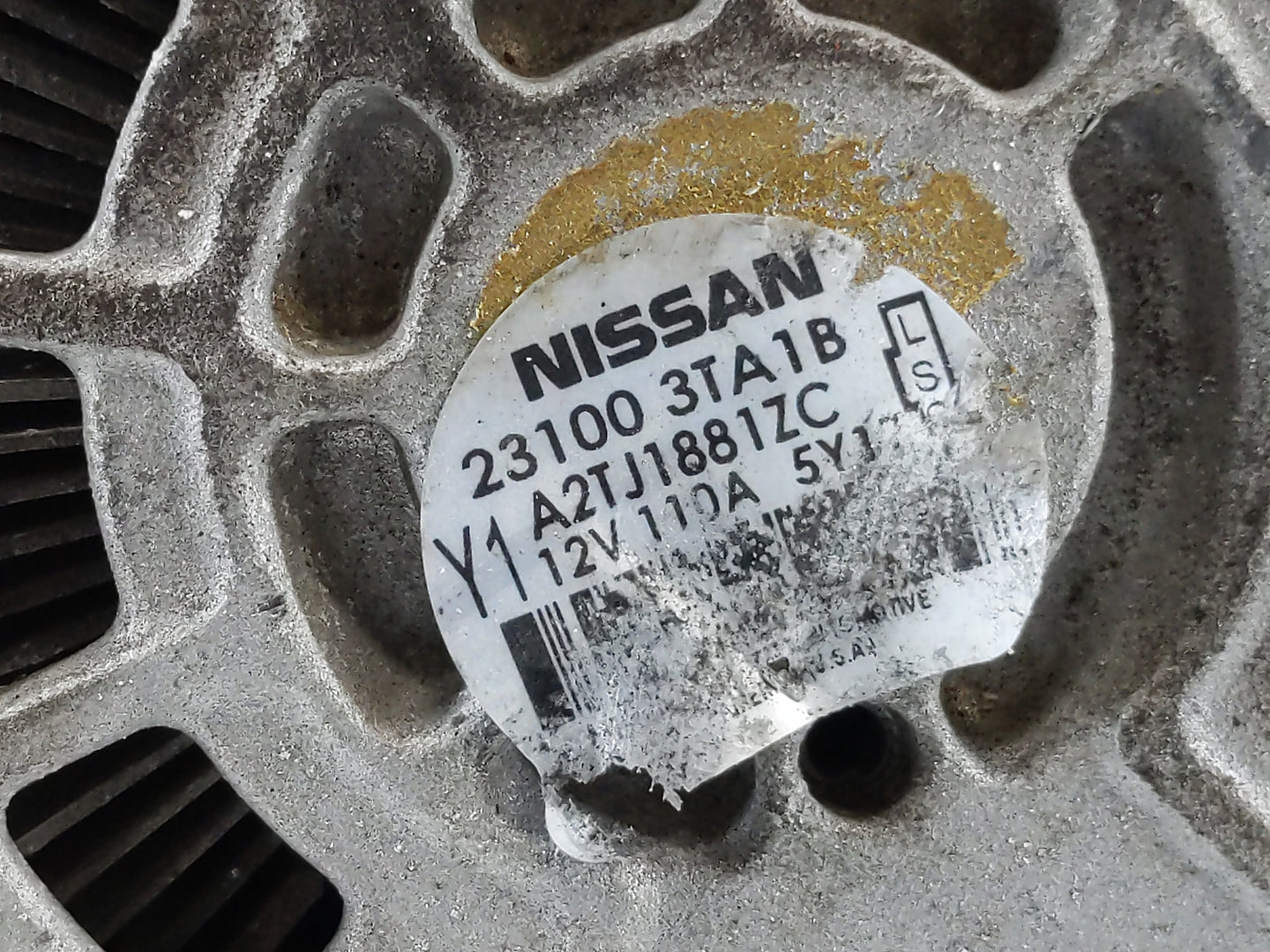 2013-2017 Nissan Altima Alternator Replacement Generator Charging Assembly Engine OEM P/N:23100 3TA1B Fits OEM Used Auto Par