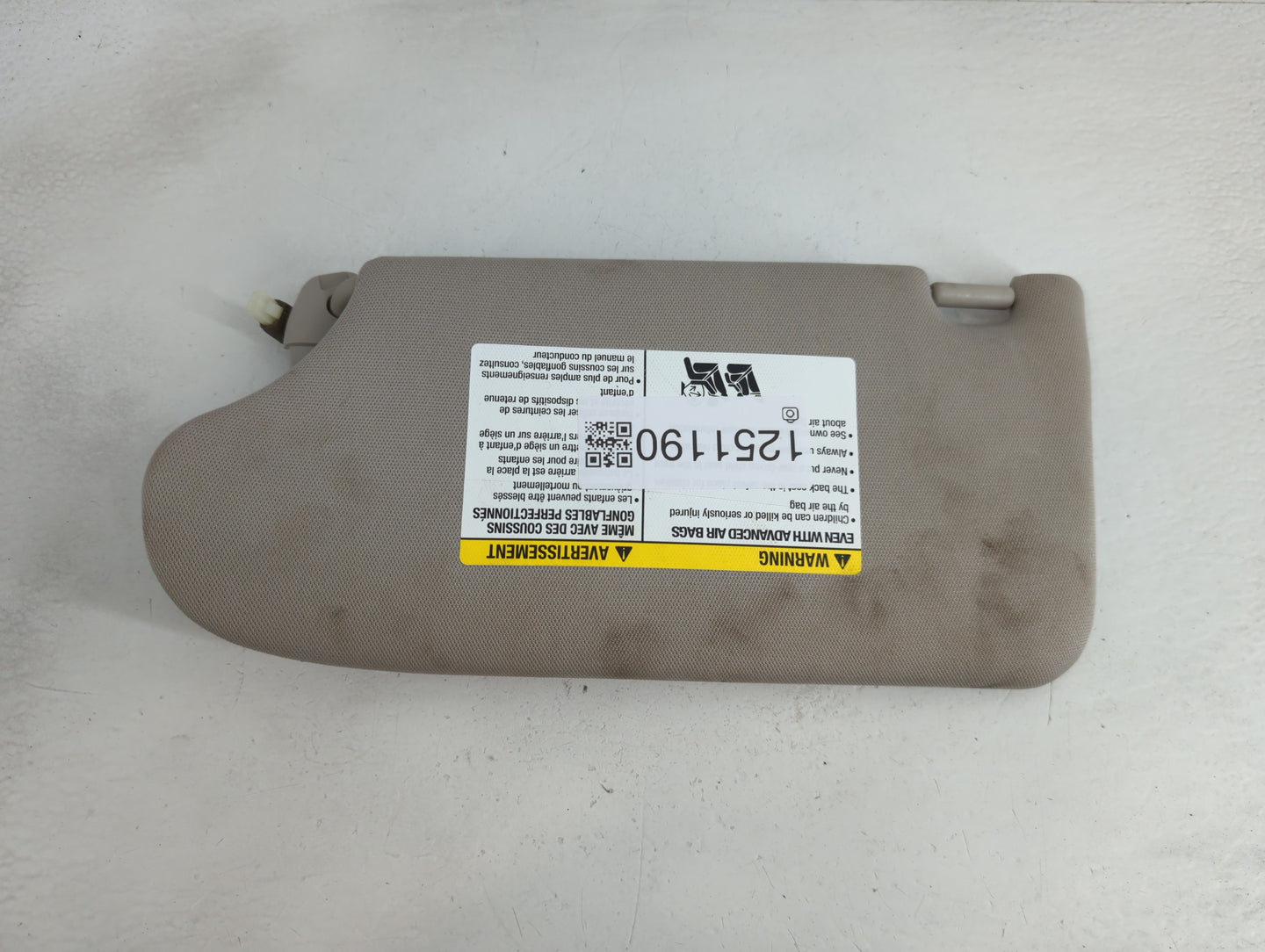 2013-2018 Nissan Altima Sun Visor Shade Replacement Passenger Right Mirror Fits Fits 2013 2014 2015 2016 2017 2018 OEM Used 