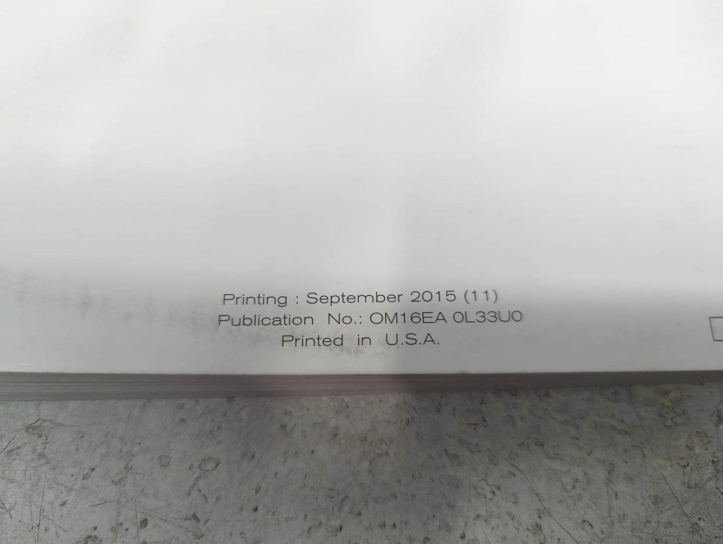 2016 Nissan Altima Owners Manual Book Guide P/N:OM16EA-0L33U0 OEM Used Auto Parts - Oemusedautoparts1.com