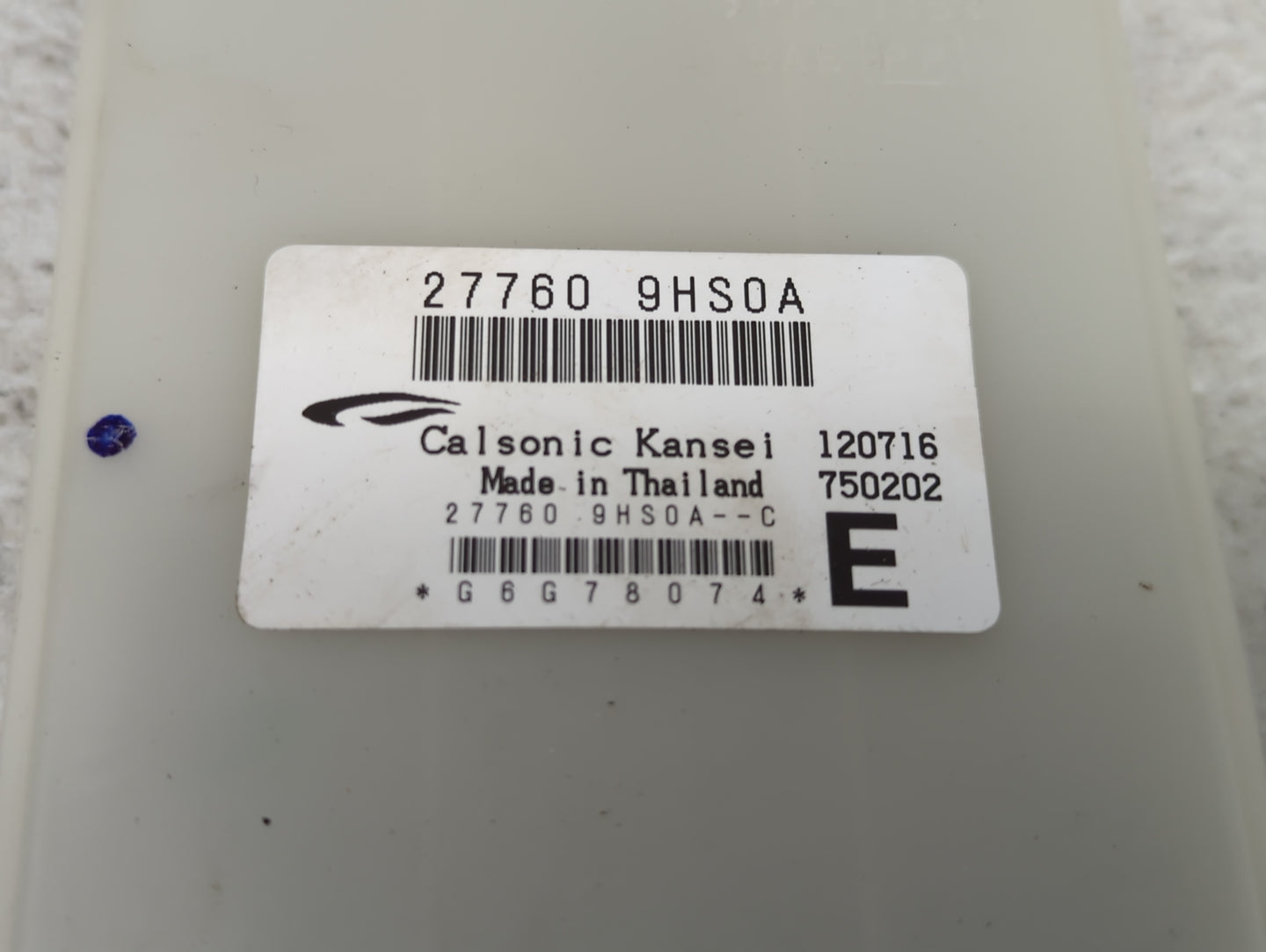 2016-2017 Nissan Altima Temperature Control Module 27760 9hs0a - Oemusedautoparts1.com