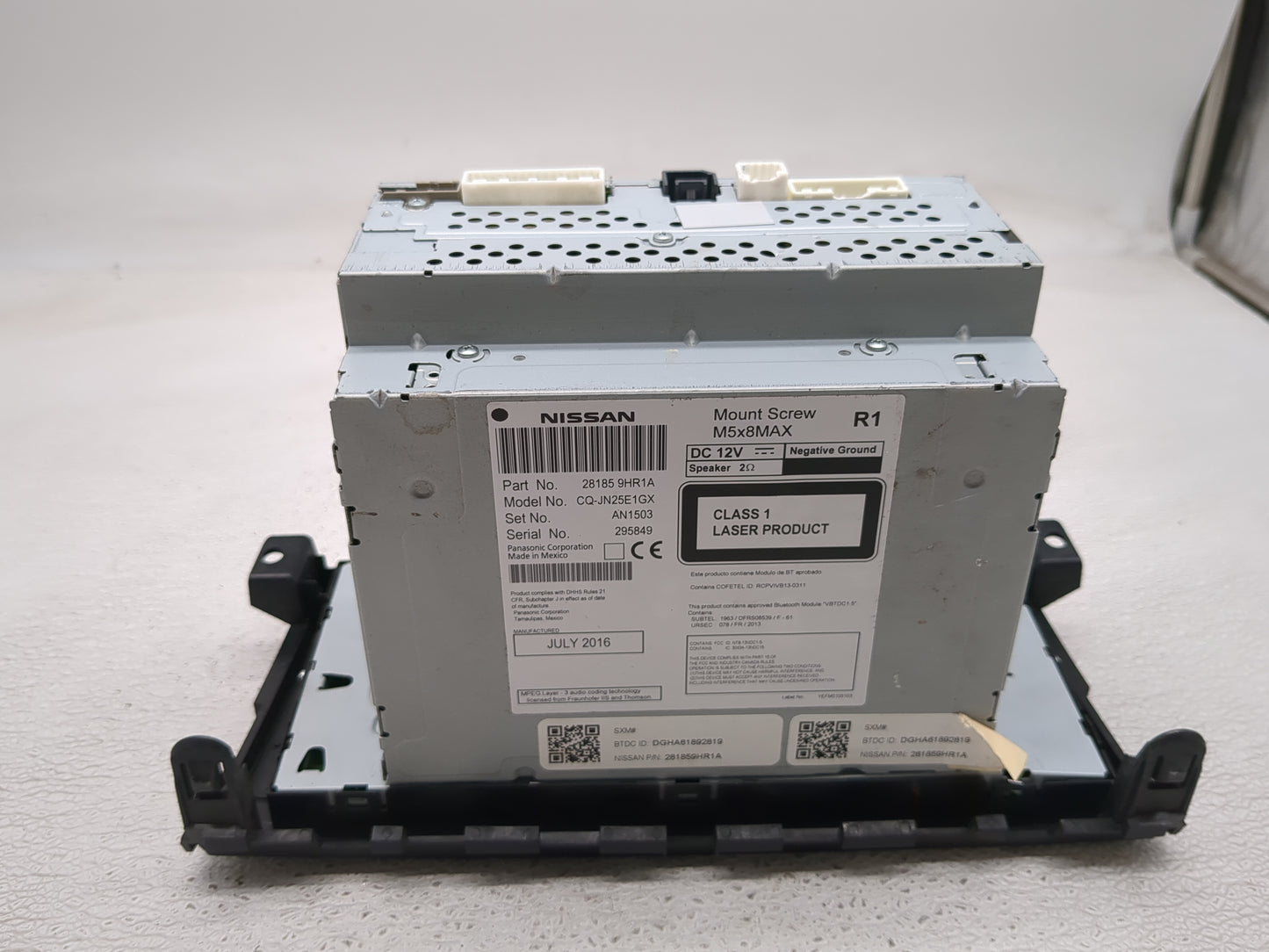 2016 Nissan Altima Radio AM FM Cd Player Receiver Replacement P/N:28185 9HR1A Fits OEM Used Auto Parts - Oemusedautoparts1.c