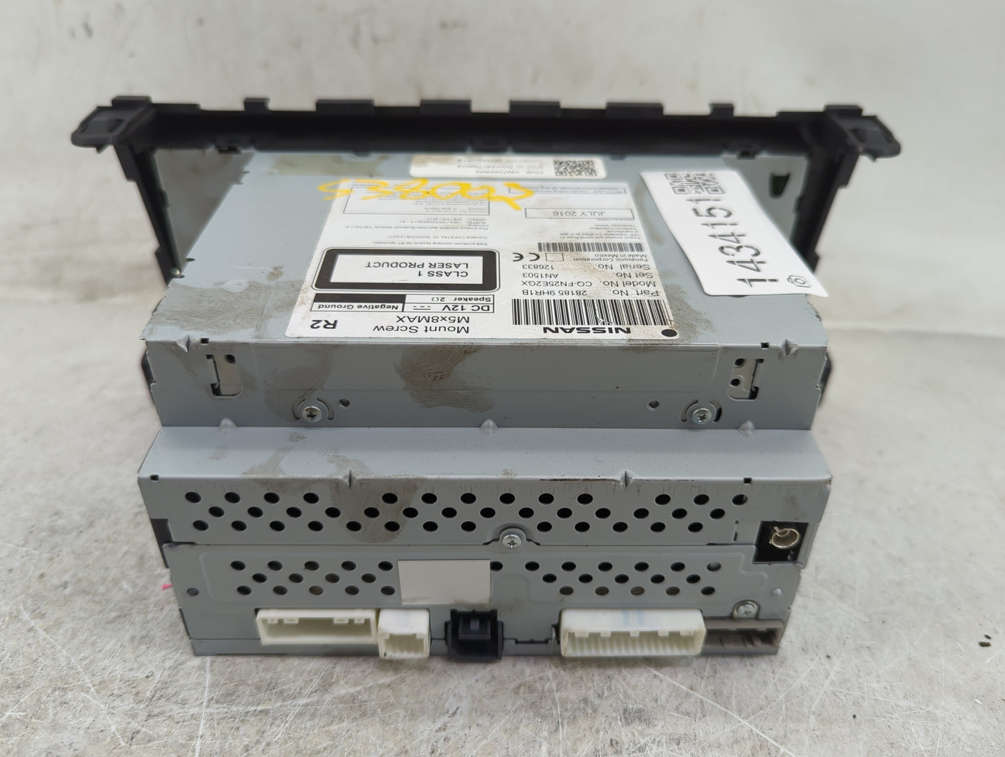 2016 Nissan Altima Radio AM FM Cd Player Receiver Replacement P/N:28185 9HR1B CQ-FN25E2GX Fits OEM Used Auto Parts - Oemused