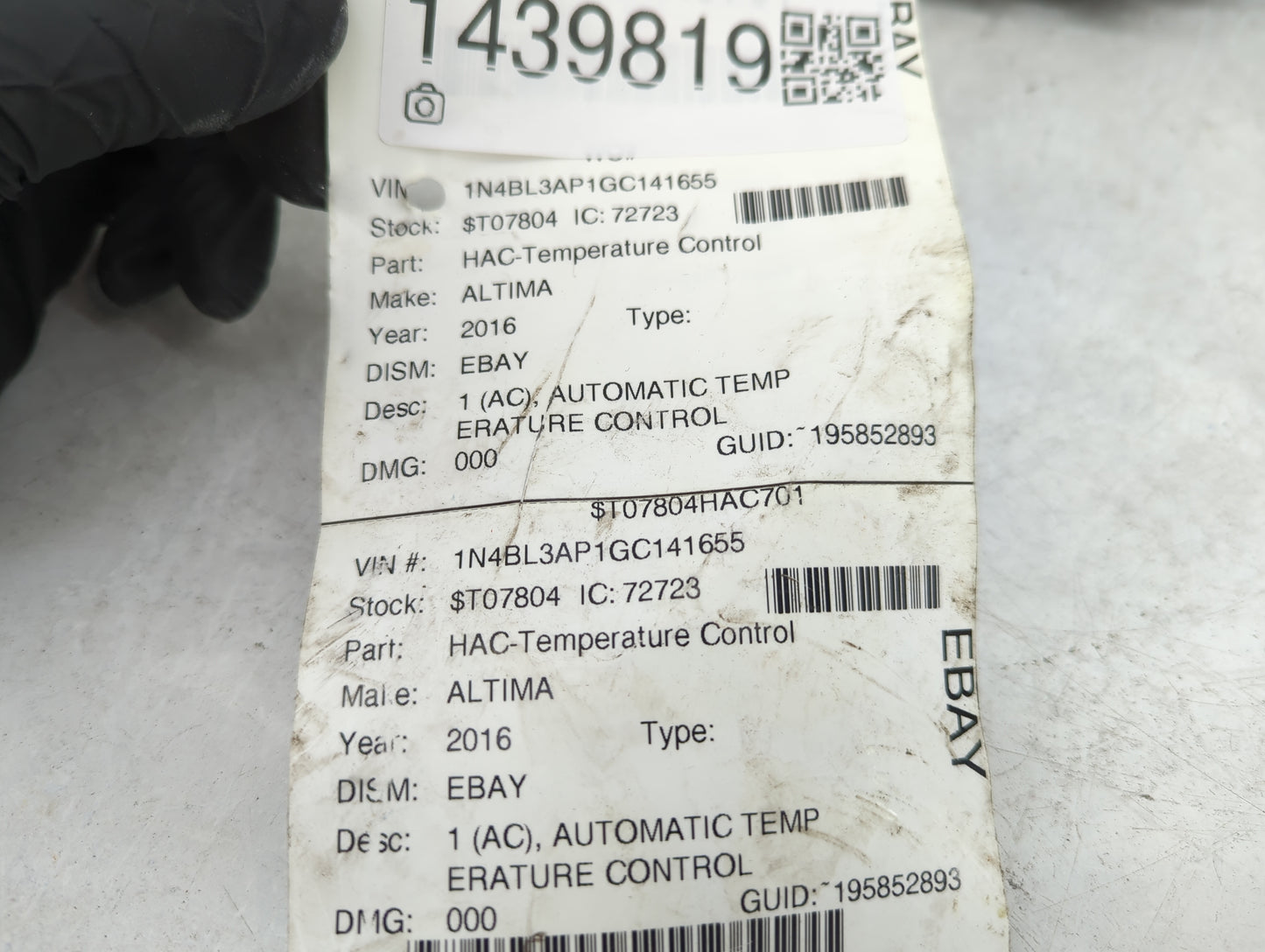2016-2018 Nissan Altima Climate Control Module Temperature AC/Heater Replacement Fits Fits 2016 2017 2018 OEM Used Auto Part
