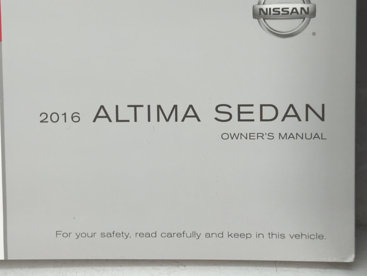 2016 Nissan Altima Owners Manual Book Guide P/N:OM16EA0L33U0 OEM Used Auto Parts - Oemusedautoparts1.com