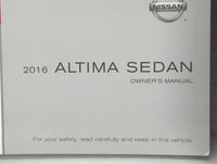 2016 Nissan Altima Owners Manual Book Guide P/N:OM16EA0L33U0 OEM Used Auto Parts - Oemusedautoparts1.com