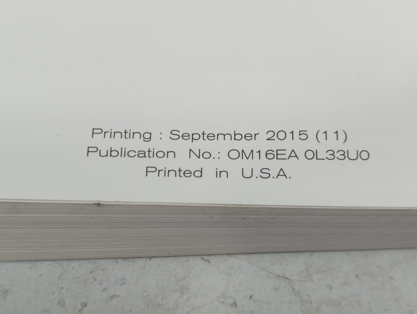 2016 Nissan Altima Owners Manual Book Guide P/N:OM16EA0L33U0 OEM Used Auto Parts - Oemusedautoparts1.com
