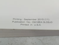 2016 Nissan Altima Owners Manual Book Guide P/N:OM16EA0L33U0 OEM Used Auto Parts - Oemusedautoparts1.com