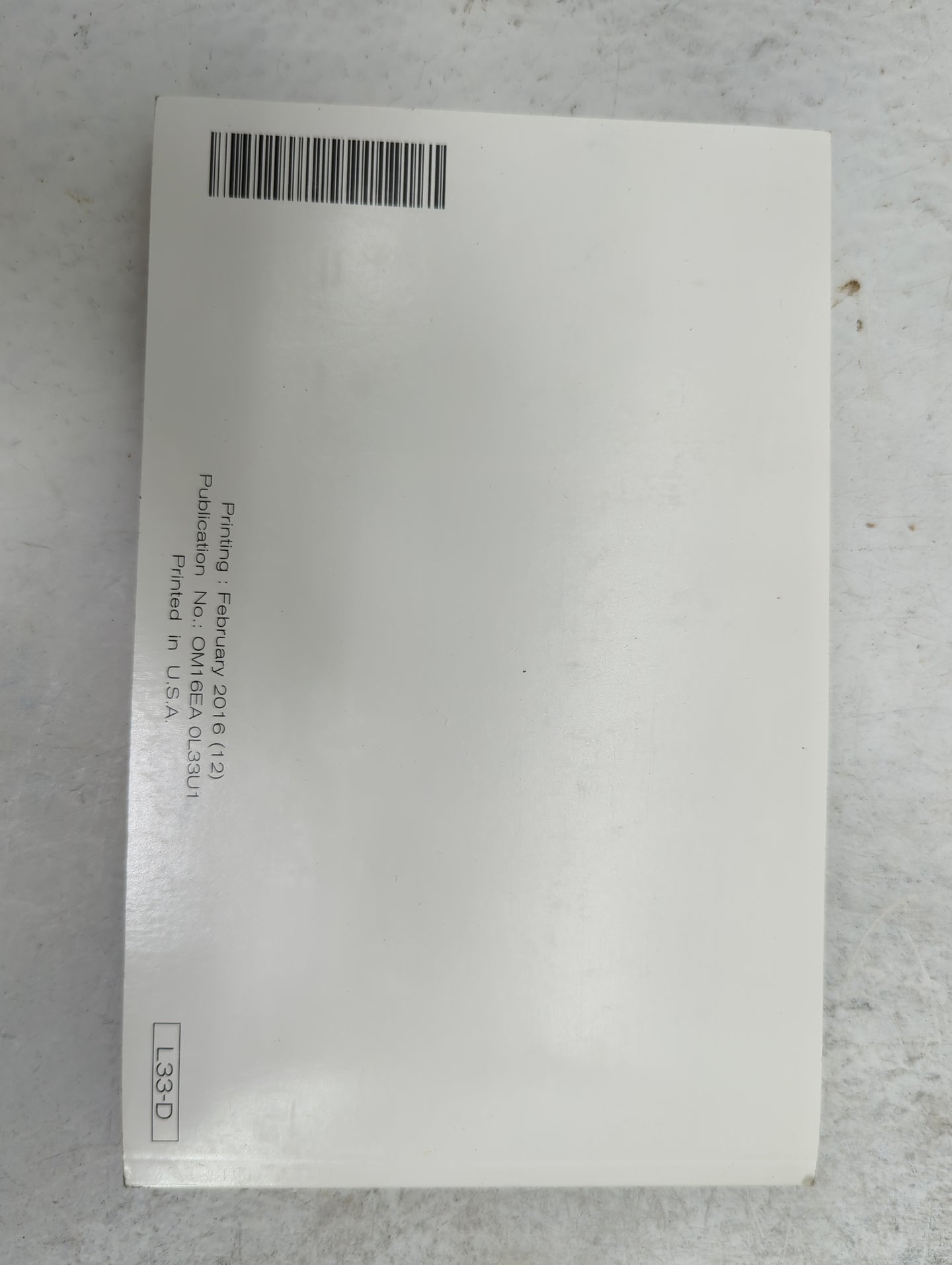 2016 Nissan Altima Owners Manual Book Guide P/N:OM16EA 0L33U1 OEM Used Auto Parts - Oemusedautoparts1.com