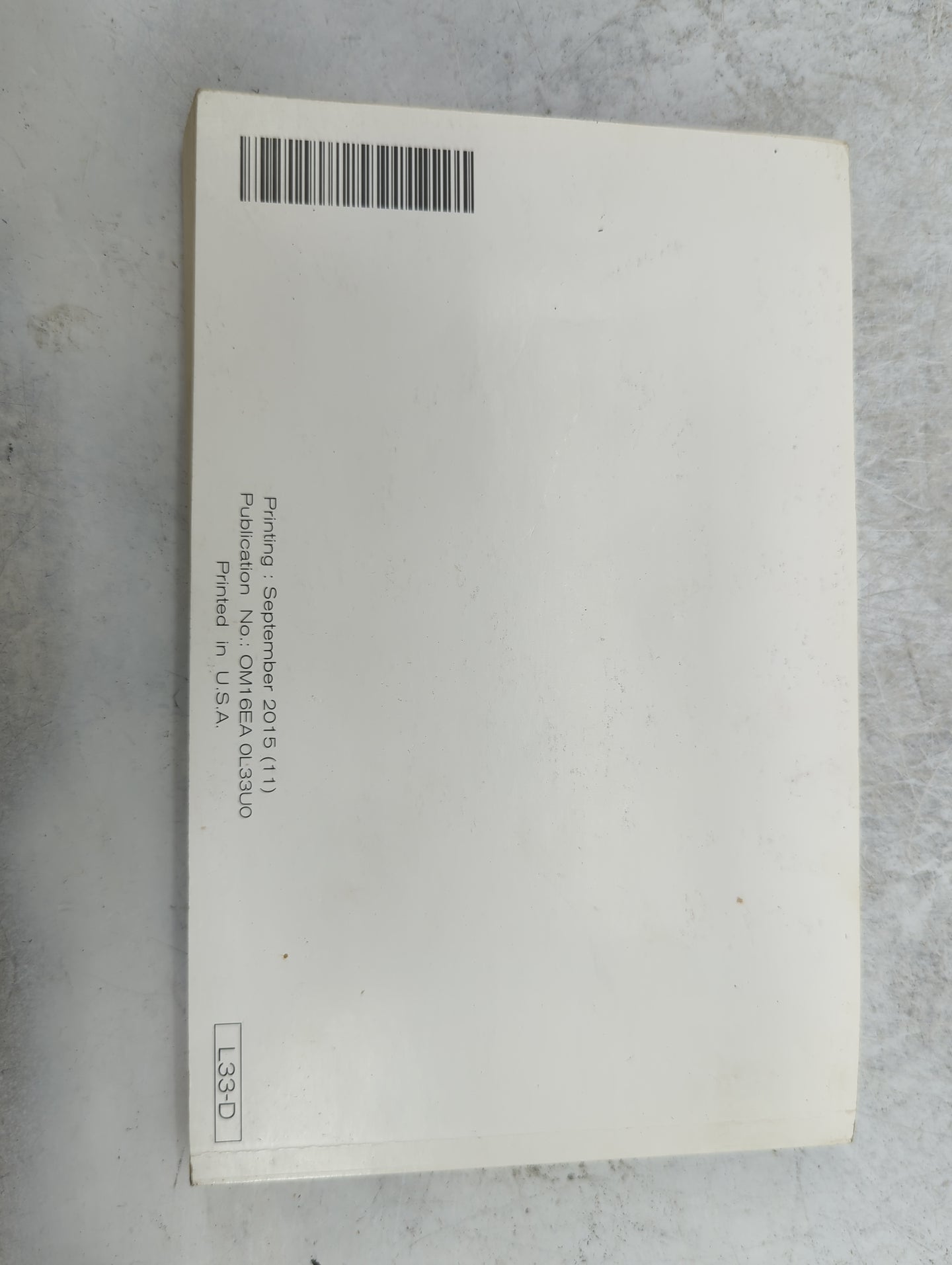 2016 Nissan Altima Owners Manual Book Guide P/N:OM16EA 0L33U0 OEM Used Auto Parts - Oemusedautoparts1.com