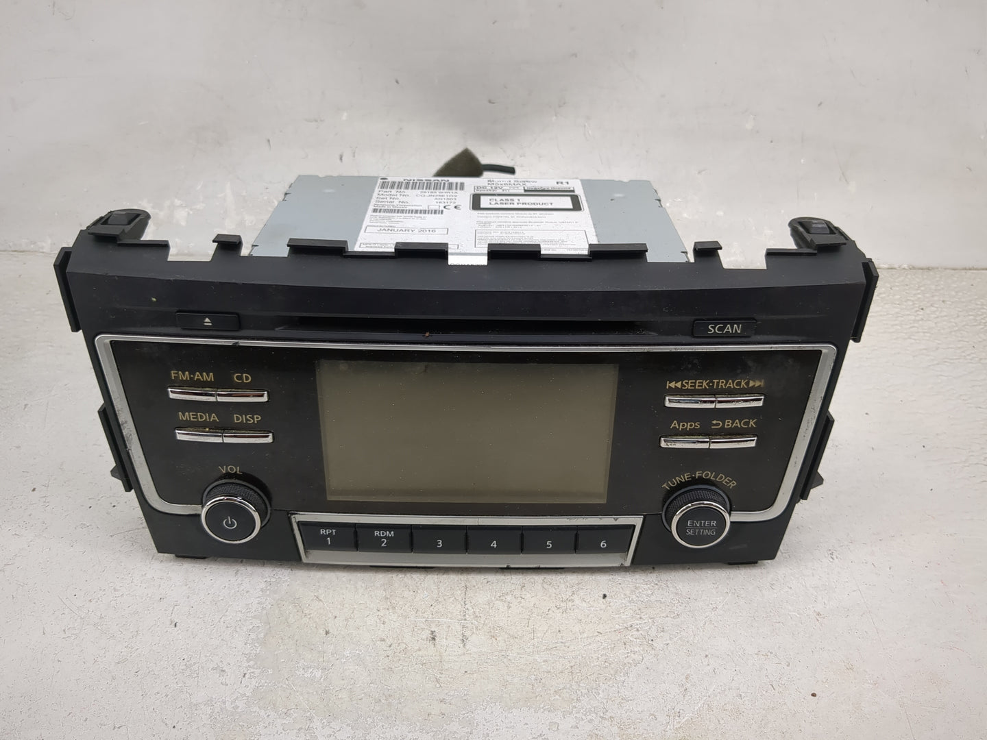 2016 Nissan Altima Radio AM FM Cd Player Receiver Replacement P/N:28185 9HR1A CQ-JN25E1GX Fits OEM Used Auto Parts - Oemused