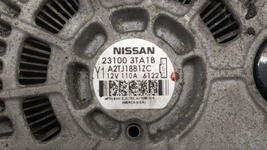 2013-2017 Nissan Altima Alternator Replacement Generator Charging Assembly Engine OEM P/N:23100 3TA1A 23100 3TA1B Fits OEM Used Auto Parts