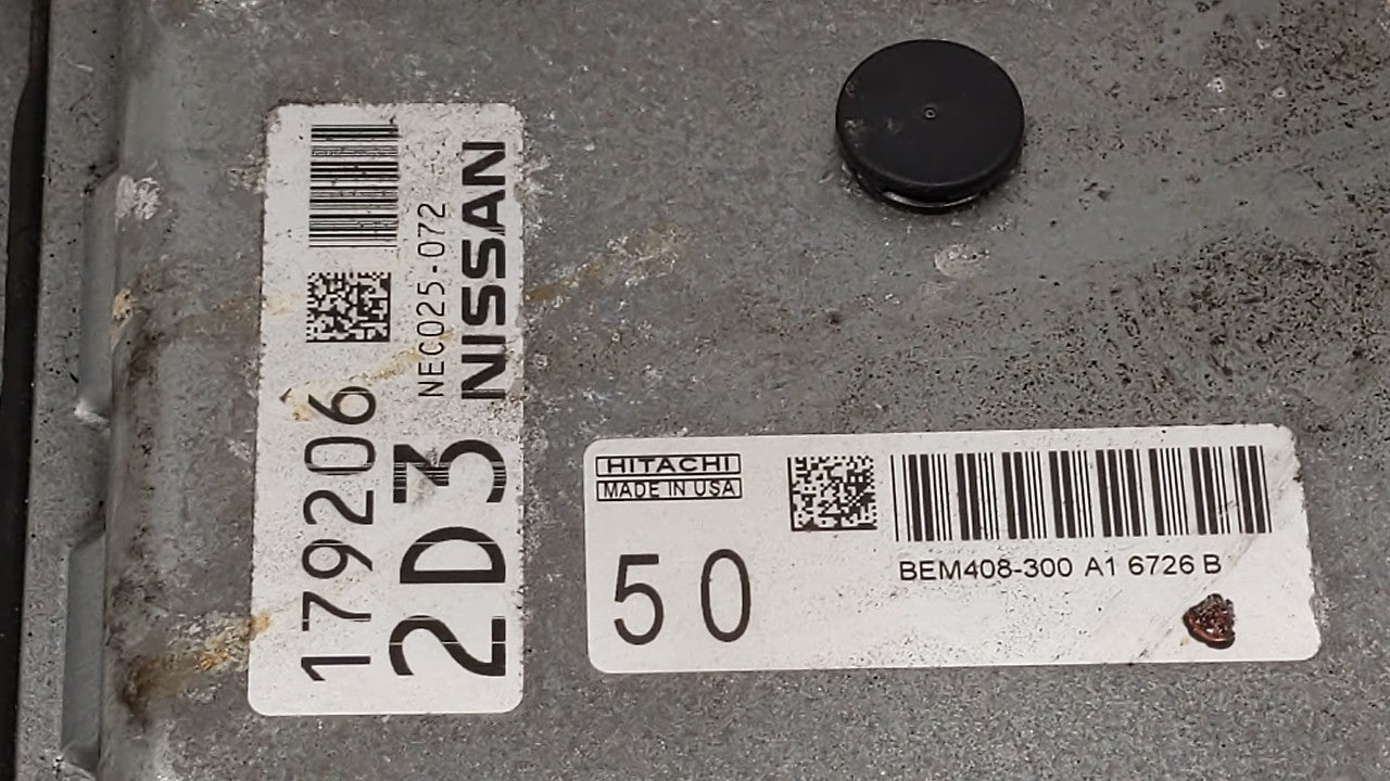 2016-2017 Nissan Altima PCM Engine Control Computer ECU ECM PCU OEM P/N:BEM408-300 A1 Fits Fits 2016 2017 OEM Used Auto Part