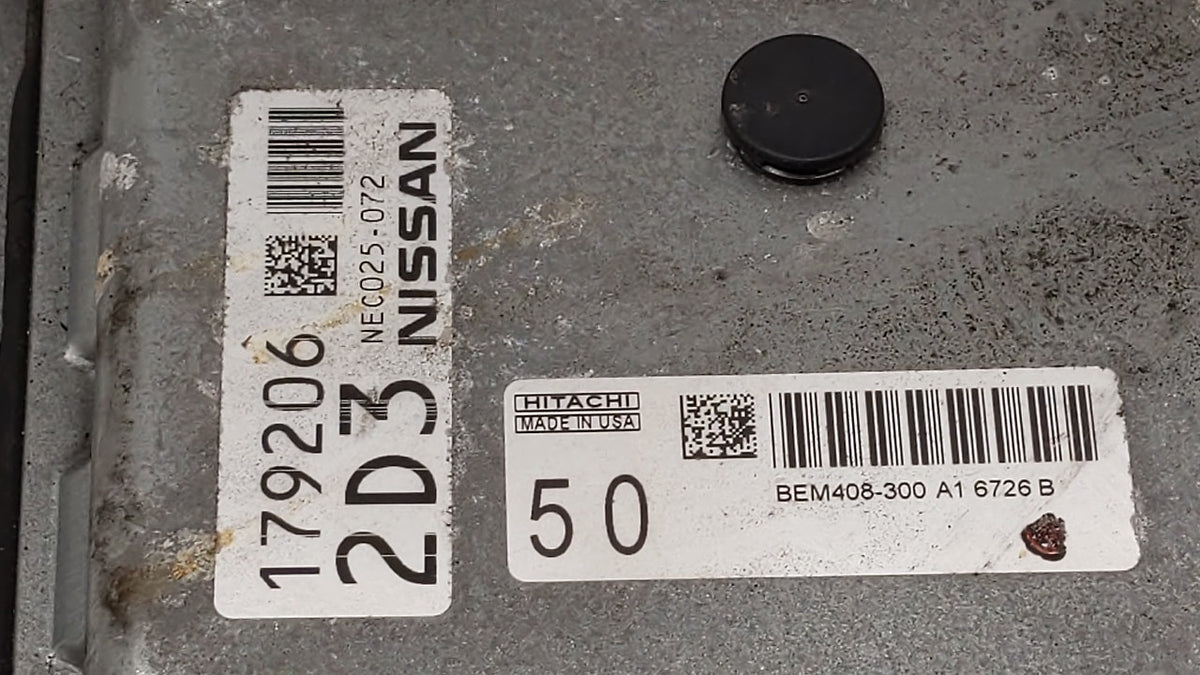 2016-2017 Nissan Altima PCM Engine Control Computer ECU ECM PCU OEM P/N:BEM408-300 A1 Fits 2016 2017 OEM Used Auto Parts - O