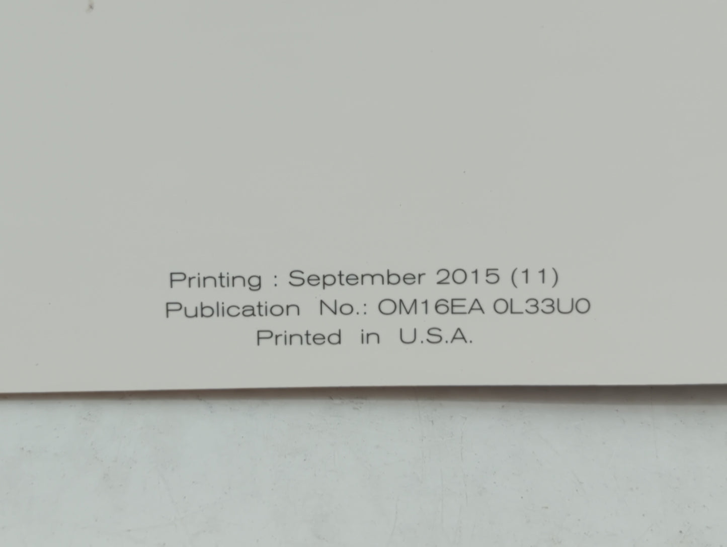 2016 Nissan Altima Owners Manual Book Guide OEM Used Auto Parts - Oemusedautoparts1.com