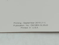 2016 Nissan Altima Owners Manual Book Guide OEM Used Auto Parts - Oemusedautoparts1.com