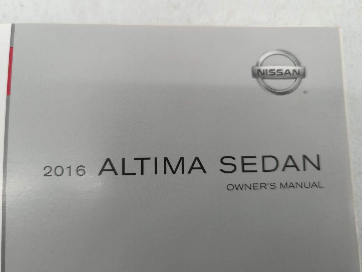 2016 Nissan Altima Owners Manual Book Guide OEM Used Auto Parts - Oemusedautoparts1.com