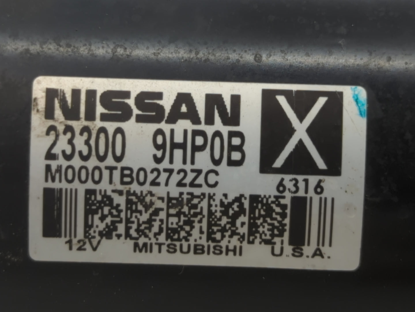 2015-2018 Nissan Altima Car Starter Motor Solenoid OEM P/N:23300 9HP0B Fits Fits 2015 2016 2017 2018 2019 2020 2021 2022 OEM