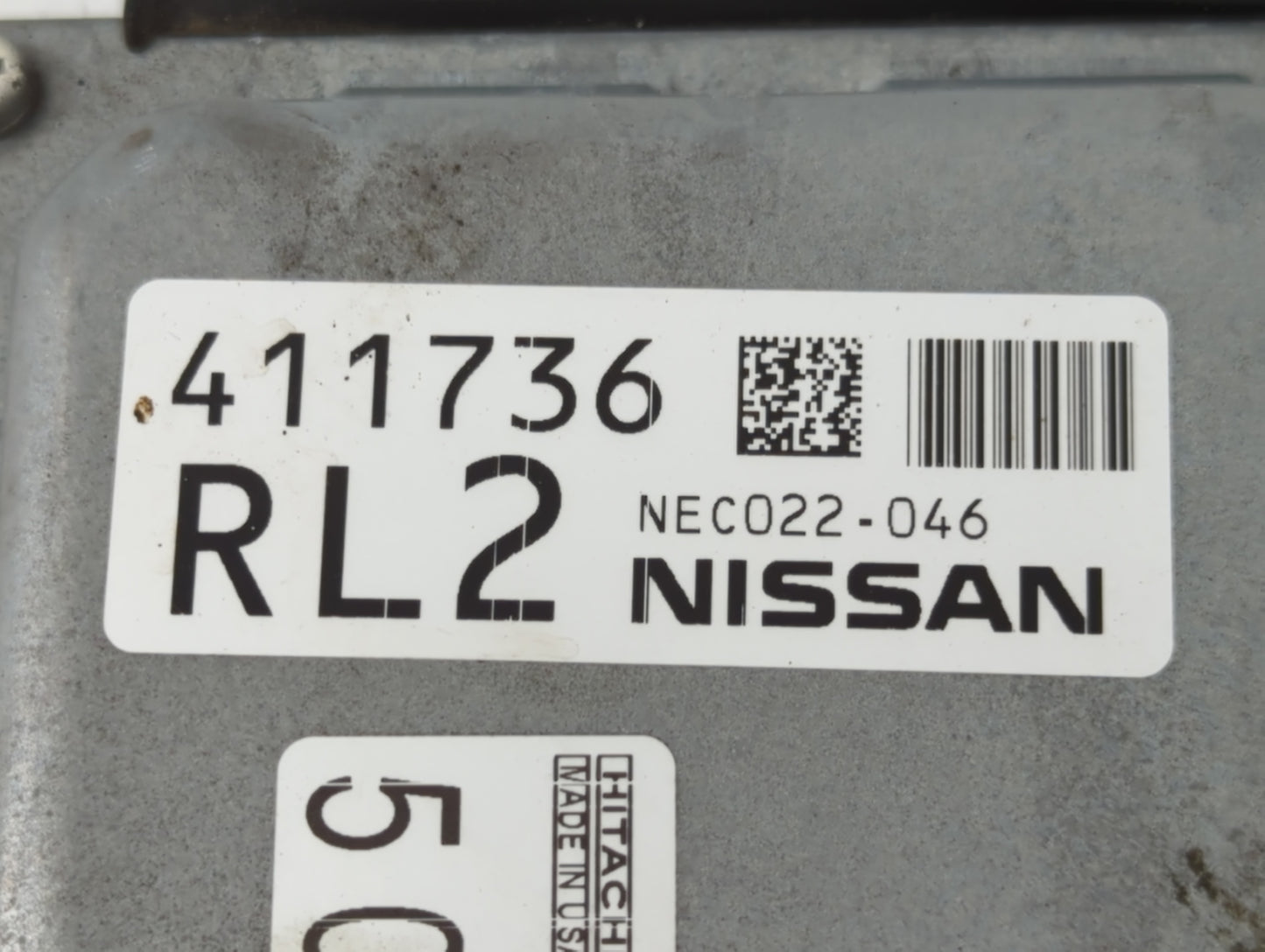 2016-2017 Nissan Altima PCM Engine Control Computer ECU ECM PCU OEM P/N:411736 RL2 NEC022-046 Fits Fits 2016 2017 OEM Used A