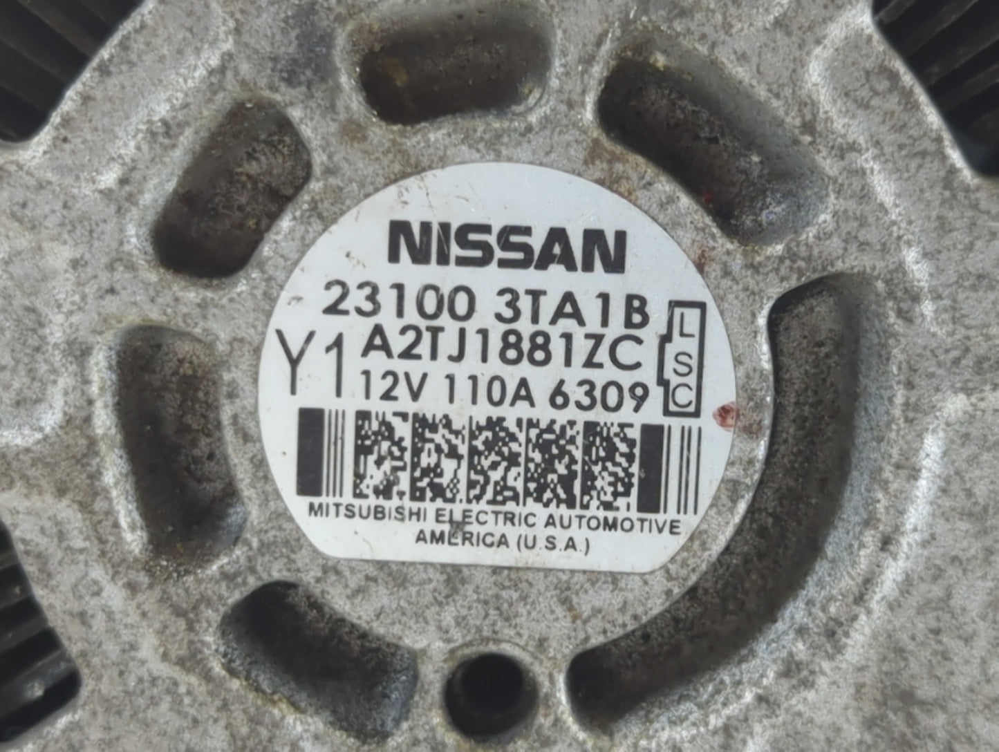2013-2017 Nissan Altima Alternator Replacement Generator Charging Assembly Engine OEM P/N:A2TJ1881ZC 23100 3TA1B Fits OEM Us