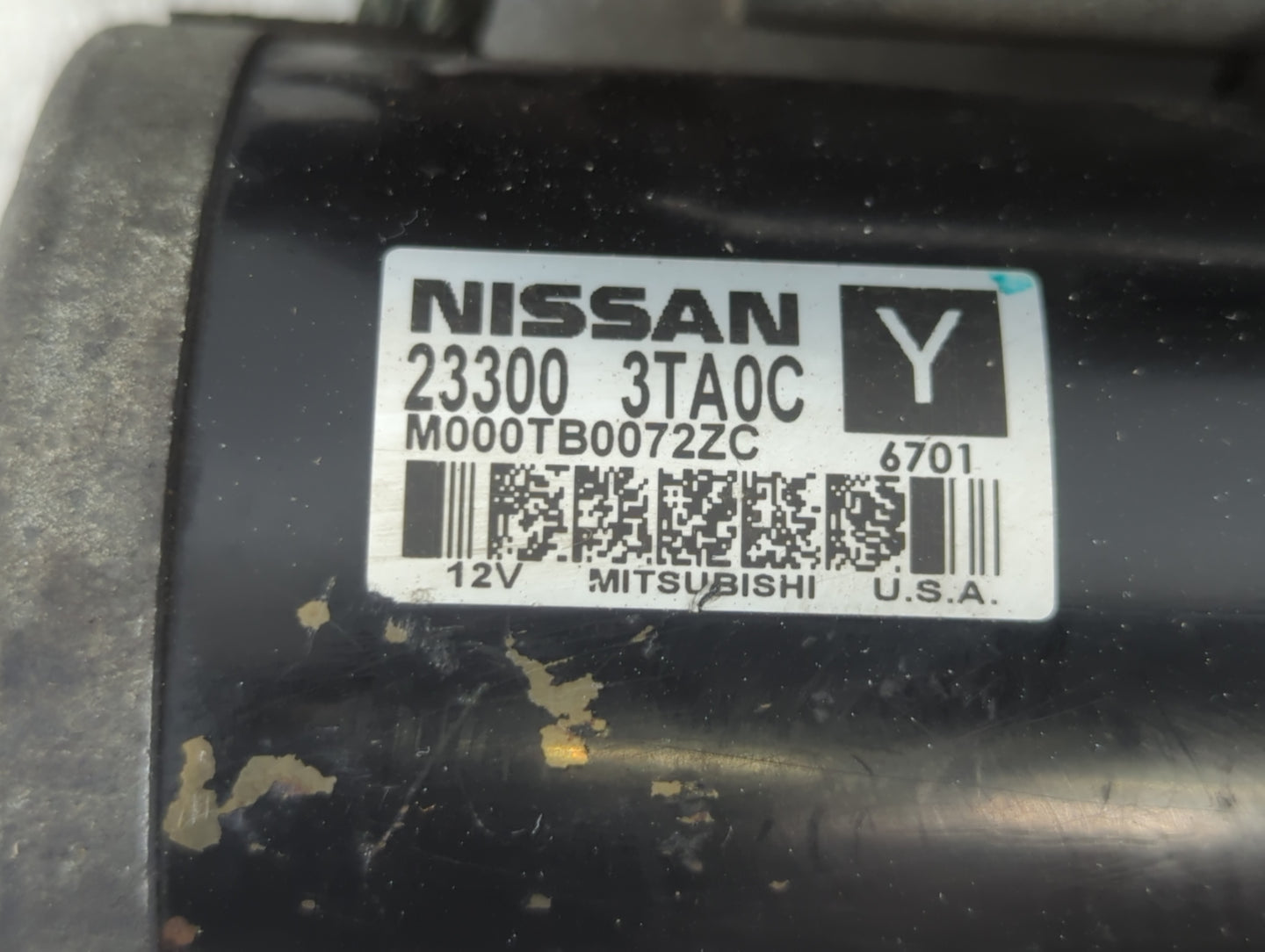 2013-2018 Nissan Altima Car Starter Motor Solenoid OEM P/N:M000TB0072ZC 23300 3TA0C Fits Fits 2013 2014 2015 2016 2017 2018 
