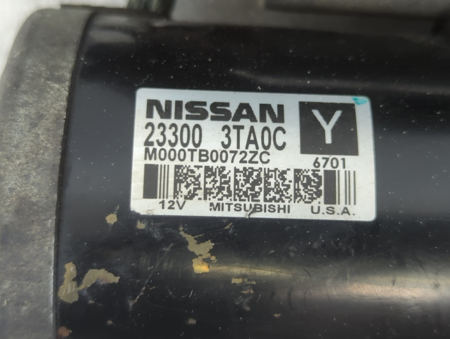 2013-2018 Nissan Altima Car Starter Motor Solenoid OEM P/N:M000TB0072ZC 23300 3TA0C Fits Fits 2013 2014 2015 2016 2017 2018 