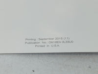 2016 Nissan Altima Owners Manual Book Guide OEM Used Auto Parts - Oemusedautoparts1.com