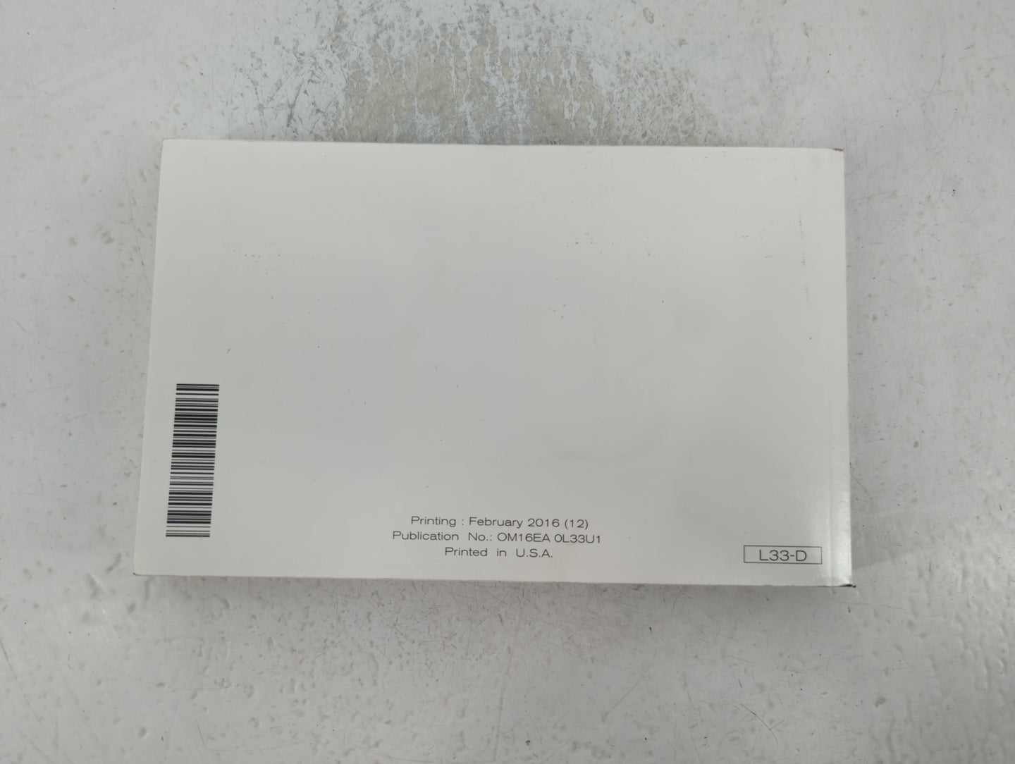 2016 Nissan Altima Owners Manual Book Guide OEM Used Auto Parts - Oemusedautoparts1.com