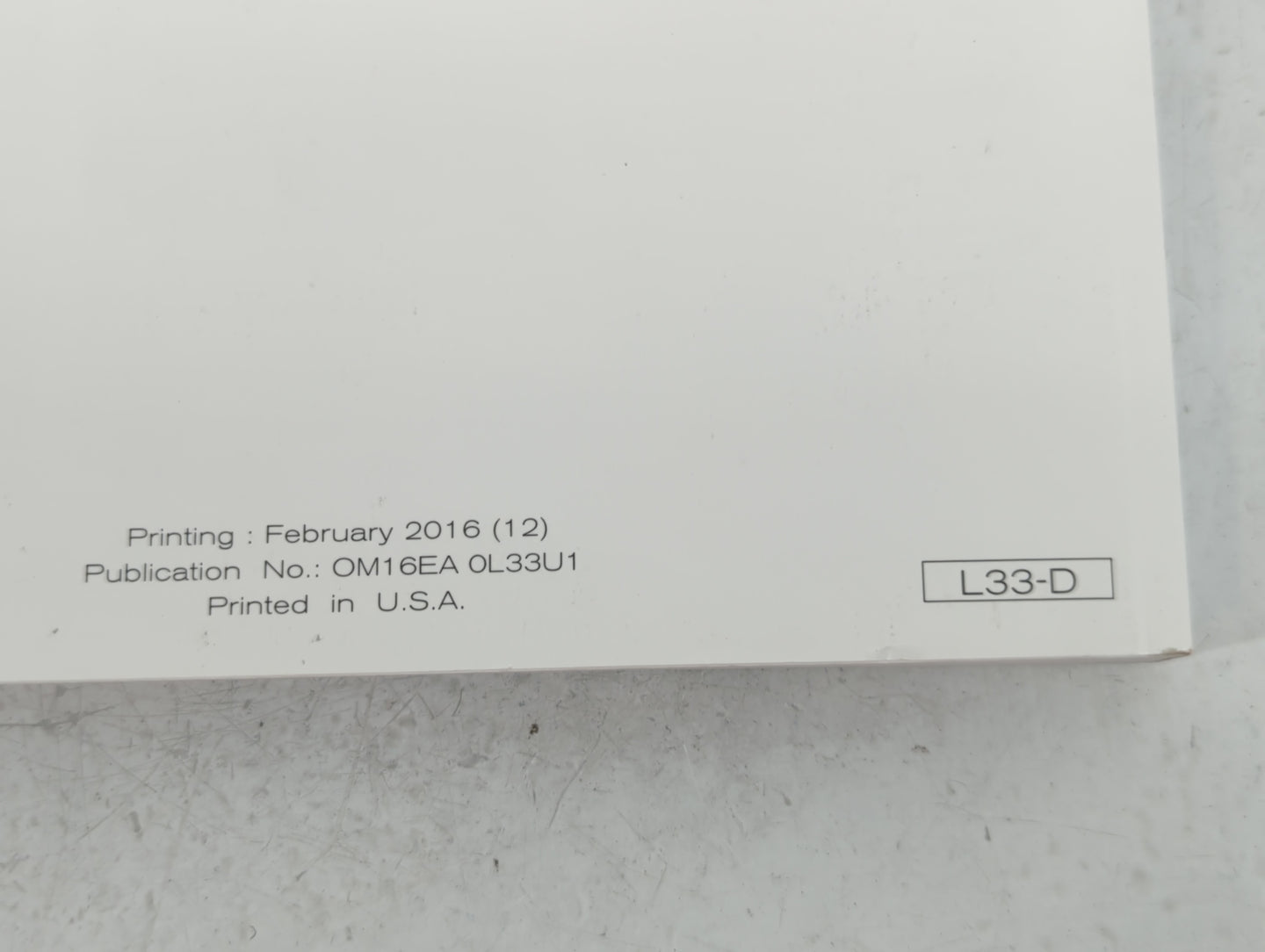 2016 Nissan Altima Owners Manual Book Guide OEM Used Auto Parts - Oemusedautoparts1.com