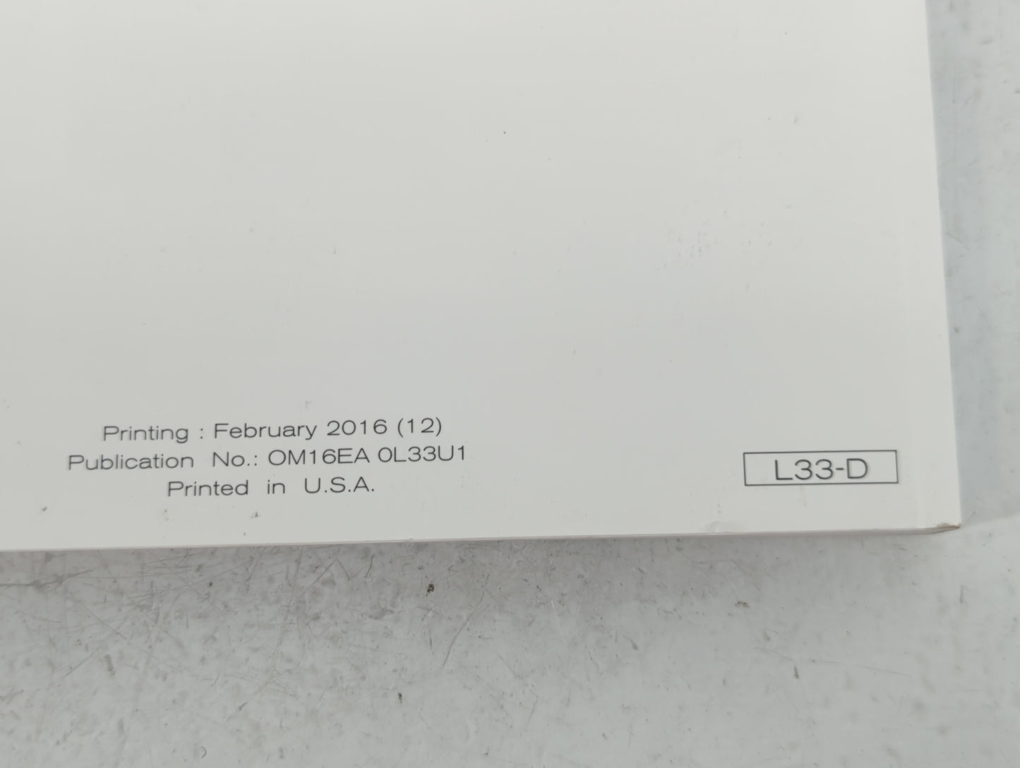 2016 Nissan Altima Owners Manual Book Guide OEM Used Auto Parts - Oemusedautoparts1.com