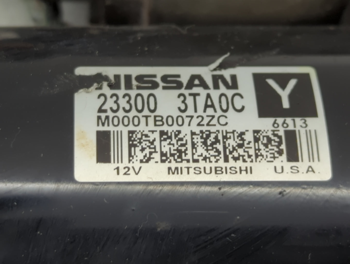 2013-2018 Nissan Altima Car Starter Motor Solenoid OEM P/N:23300 3TA0C Fits Fits 2013 2014 2015 2016 2017 2018 OEM Used Auto