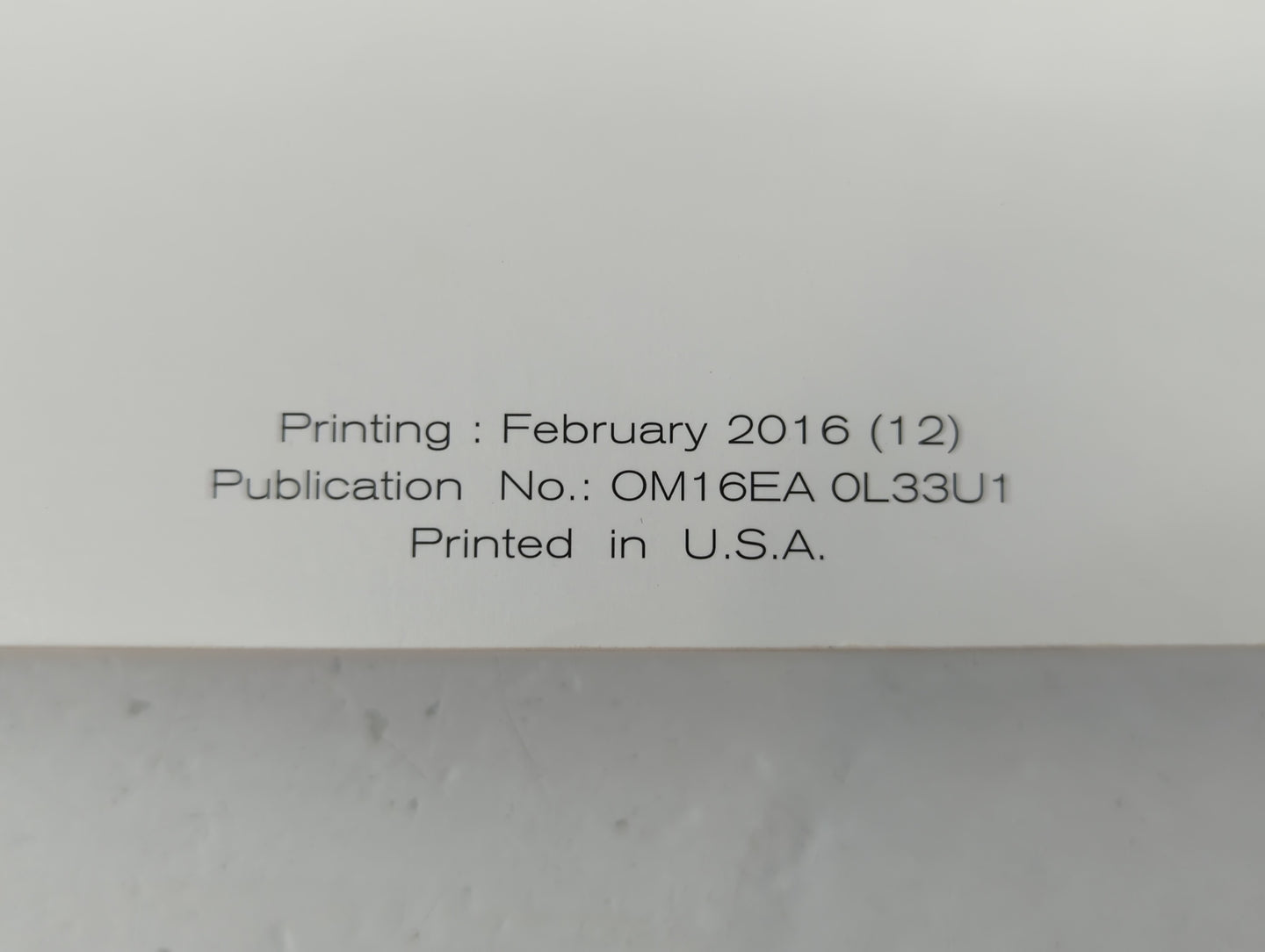 2016 Nissan Altima Owners Manual Book Guide P/N:OM16EA OL33U1 OEM Used Auto Parts - Oemusedautoparts1.com