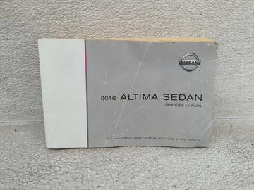 2016 Nissan Altima Owners Manual Book Guide OEM Used Auto Parts - Oemusedautoparts1.com
