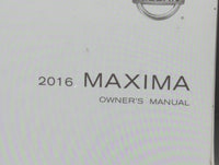 2016 Nissan Maxima Owners Manual Book Guide P/N:OM16EA 0A36U1 OEM Used Auto Parts - Oemusedautoparts1.com