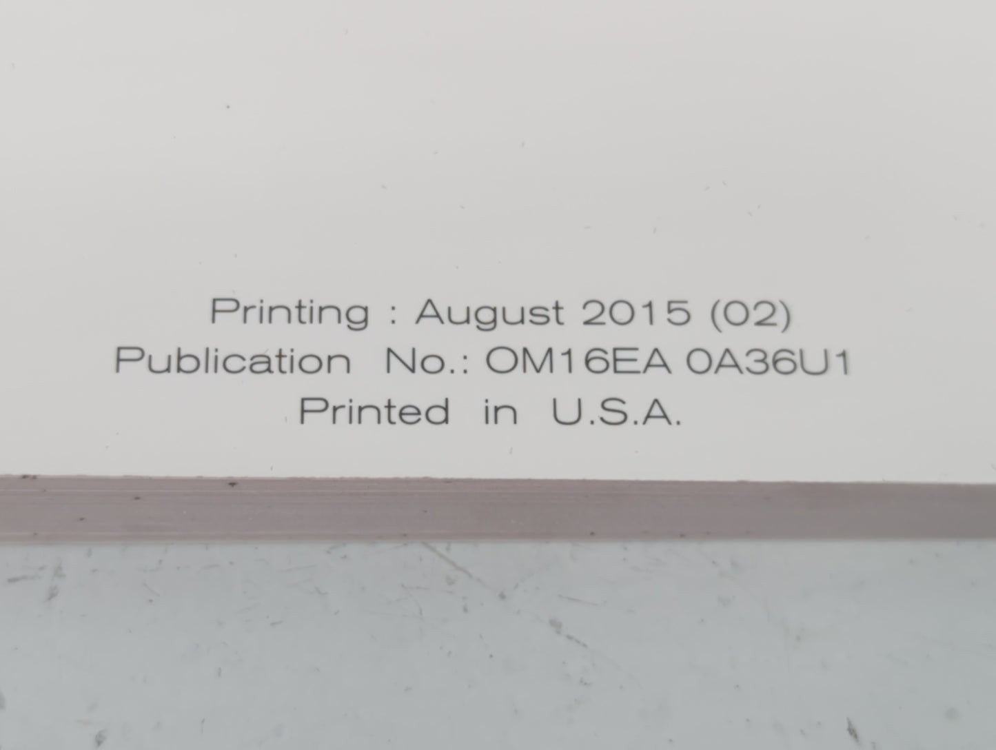 2016 Nissan Maxima Owners Manual Book Guide P/N:OM16EA 0A36U1 OEM Used Auto Parts - Oemusedautoparts1.com