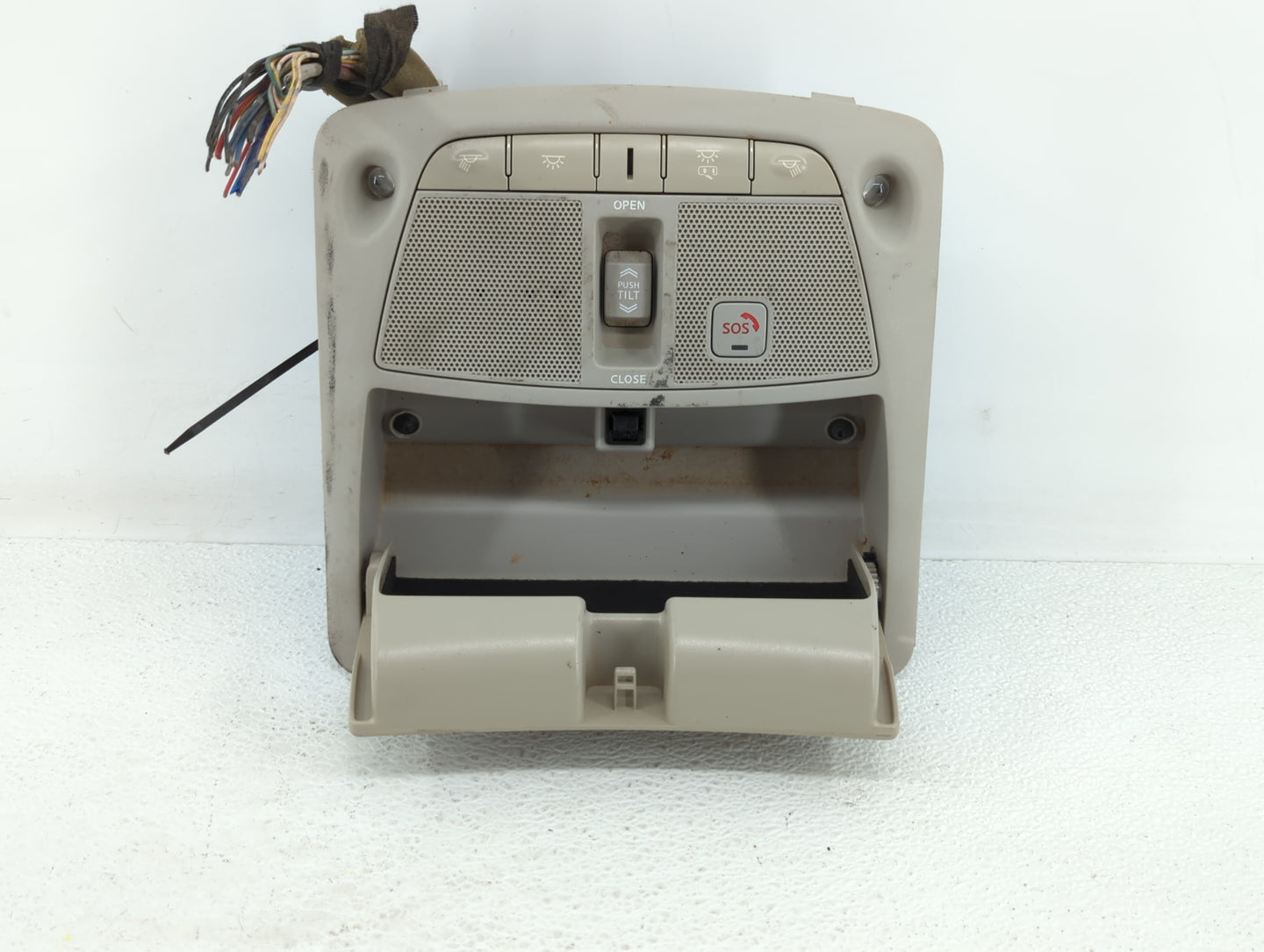 2016 Nissan Maxima Overhead Roof Console Beige - Oemusedautoparts1.com