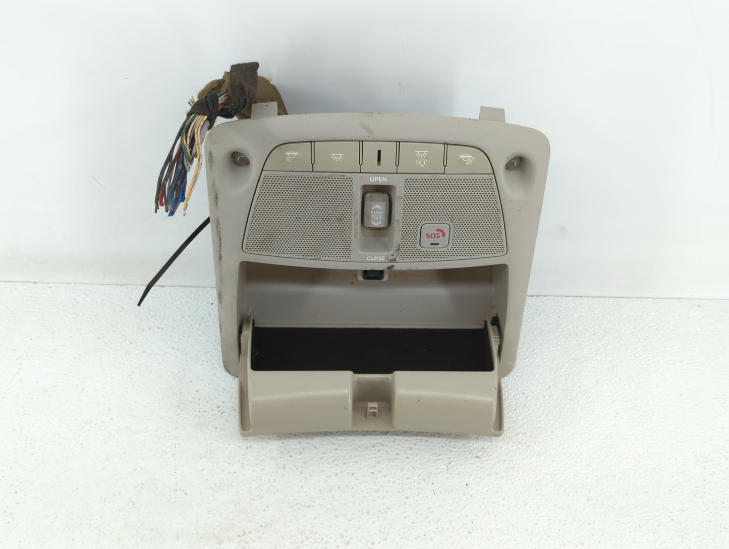 2016 Nissan Maxima Overhead Roof Console Beige - Oemusedautoparts1.com