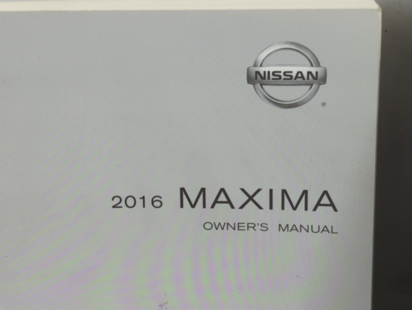 2016 Nissan Maxima Owners Manual Book Guide P/N:OM16EA OA36U0 OEM Used Auto Parts - Oemusedautoparts1.com
