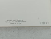 2016 Nissan Maxima Owners Manual Book Guide P/N:OM16EA OA36U0 OEM Used Auto Parts - Oemusedautoparts1.com
