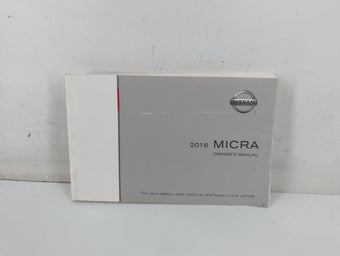 compare product 2016 Nissan Micra Owners Manual Book Guide P/N:OM16EM 0K13U0 OEM Used Auto Parts